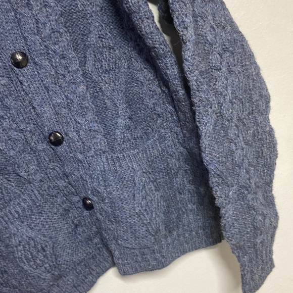 Celtic Country NEW Vintage Wool Cardigan Sz L Mr.Rogers Fisherman Sweater - Picture 4 of 6